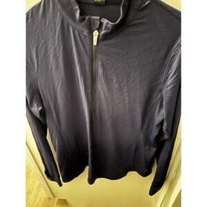 GREYSON Navy Blue Quarter Zip Long Sleeve Performance Golf Pullover Shirt Mens M